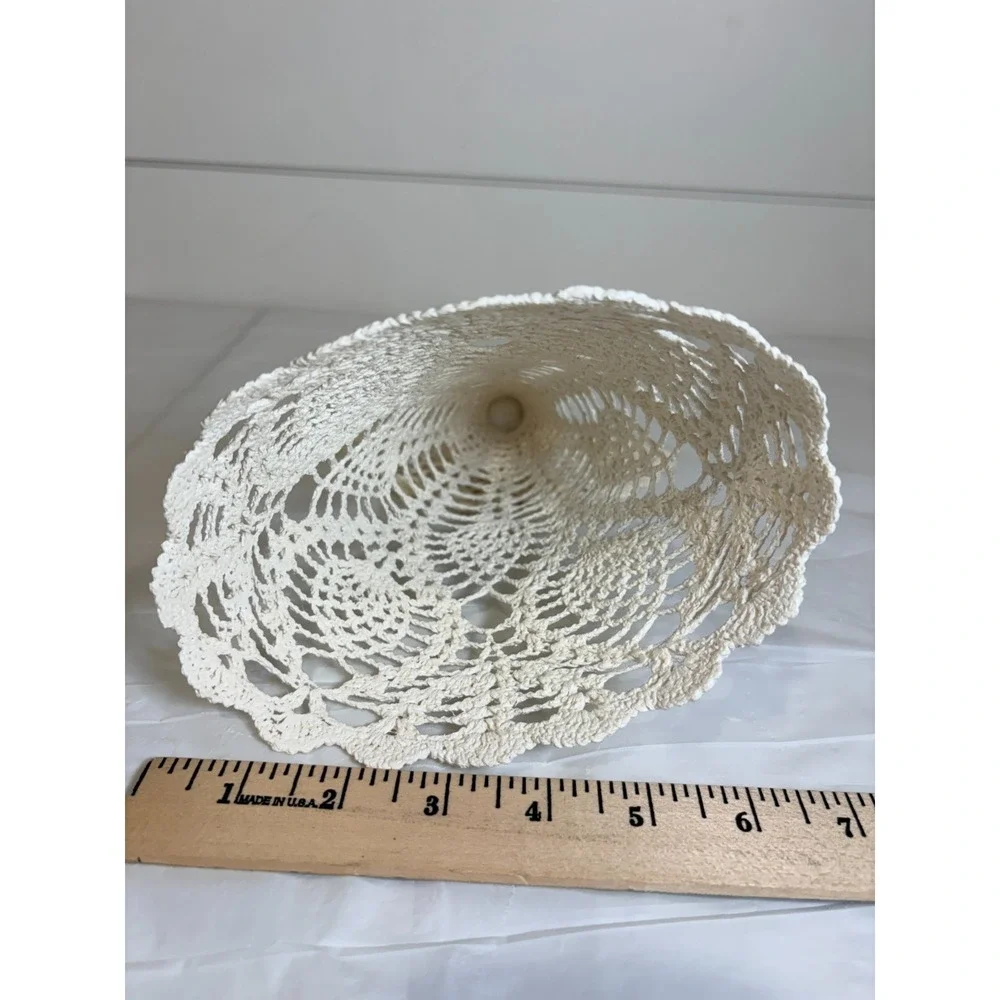 Vintage Handmade White Starched Angel Tree Topper/Wall Hanging